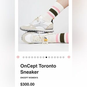 Oncept NYC Toronto Retro Sneaker White And Silver 300$ Lightweight Size 10